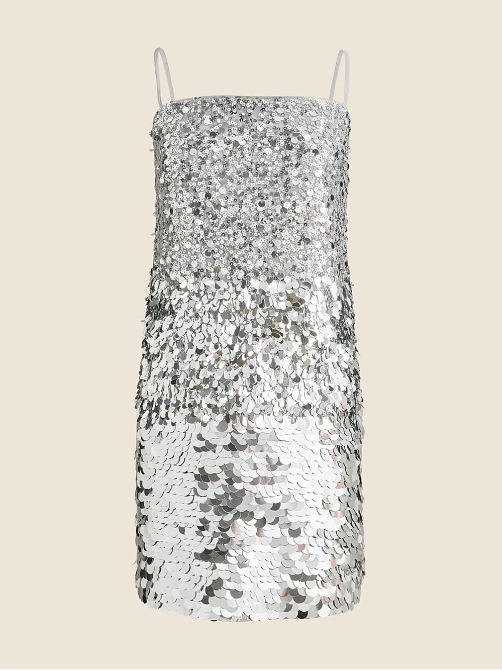 J. Crew Mini Silver Mixed Sequin Dress